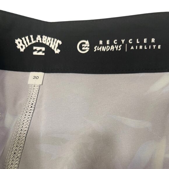 Billabong Boardshorts 30 Bamboo Print Black Airlite Swim Trunks NWT - Picture 3 of 14